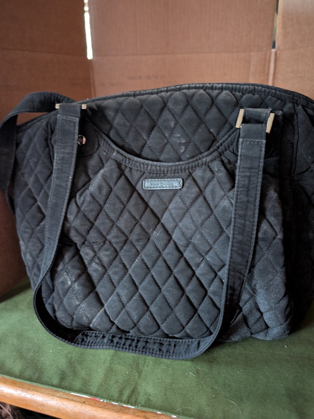 Vera Bradley Quilted Black Tote Bag